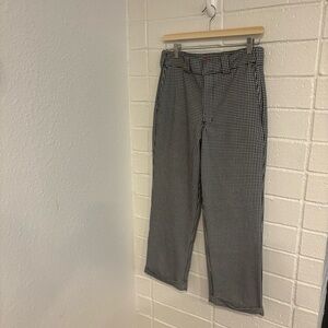 Dickies gingham black and white pants